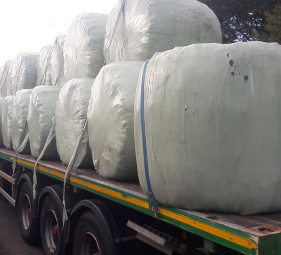 Pics: Haulier stopped for not having bales secured properly