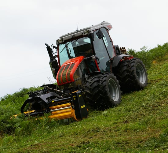 Video: A tractor designed to work at 45 degree angles
