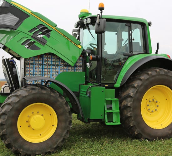Electric John Deere tractor runs for 4 hours on a charge