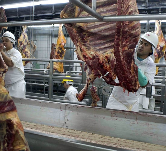 Brazilian meat plant inspectors protest amidst meeting over US beef ban