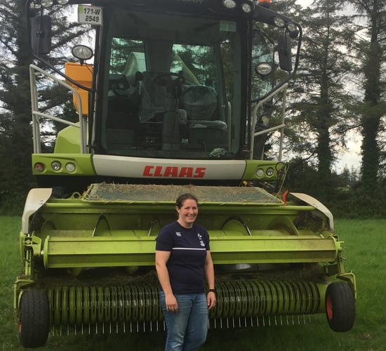 Waterford woman gears up harvester for silage event