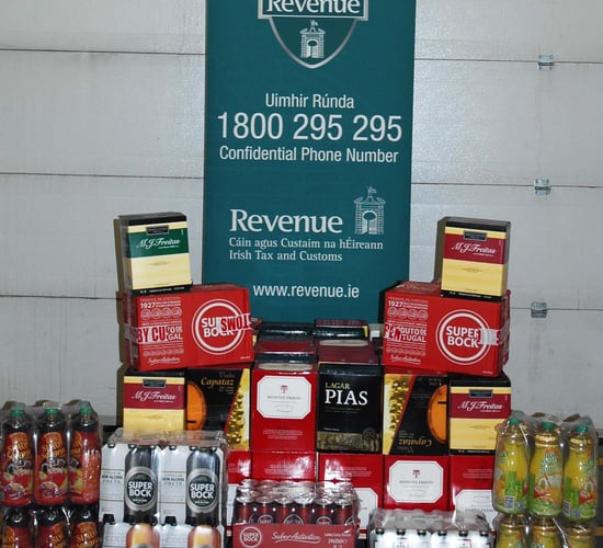 Revenue seizes large quantity of smuggled alcohol