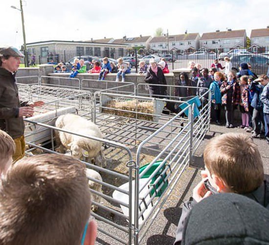Mobile farm reaches out to schools and nursing homes
