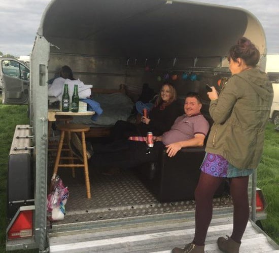 Cattle trailer provided creature comforts at Electric Picnic