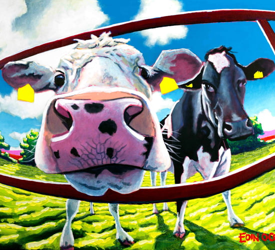 Artist looks to farmer friends for their cows as muses