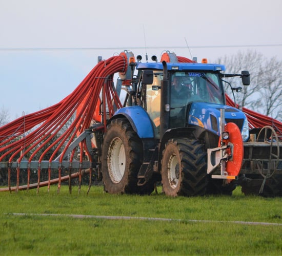 Umbilical systems allow for spreading of slurry to growing crops
