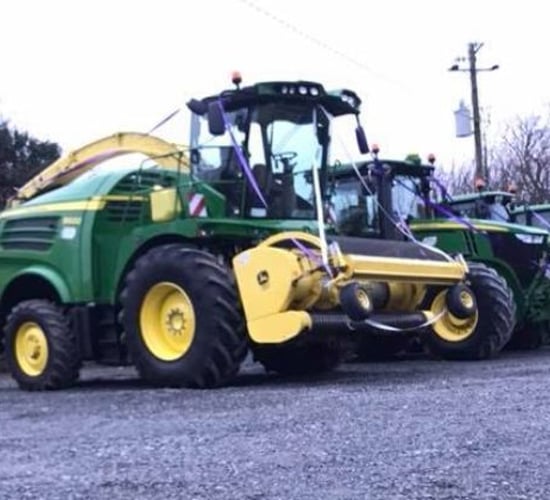 Video: Weddings can be 'Deere', but this bride and groom arrived in style