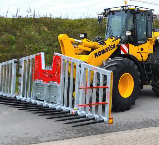 Gearing up for another season: Check out this new folding silage fork...