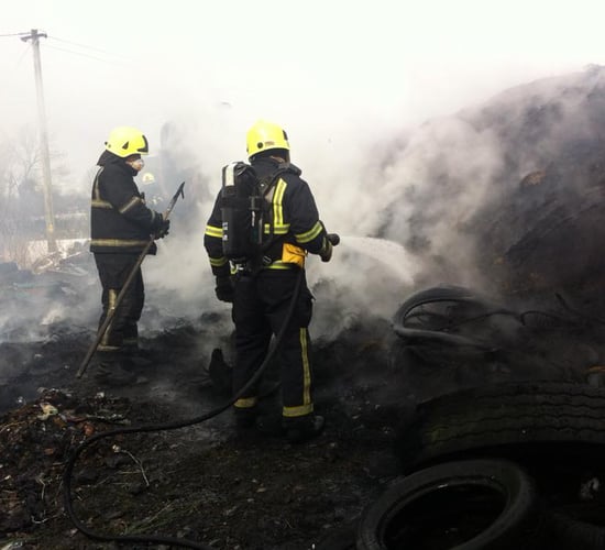 Fire crews tackle silage pit fire in the midlands