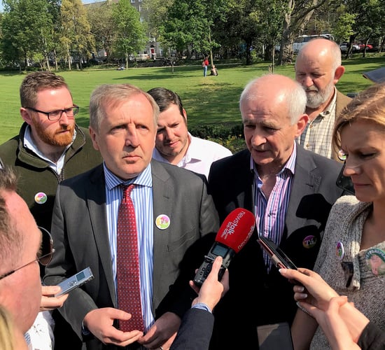 Creed and company canvass on upcoming referendum