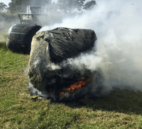 Farmer's bales go up in smoke in vandal strike