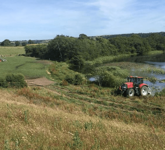 Spreading 25,000 gallons of water per acre to boost grass growth
