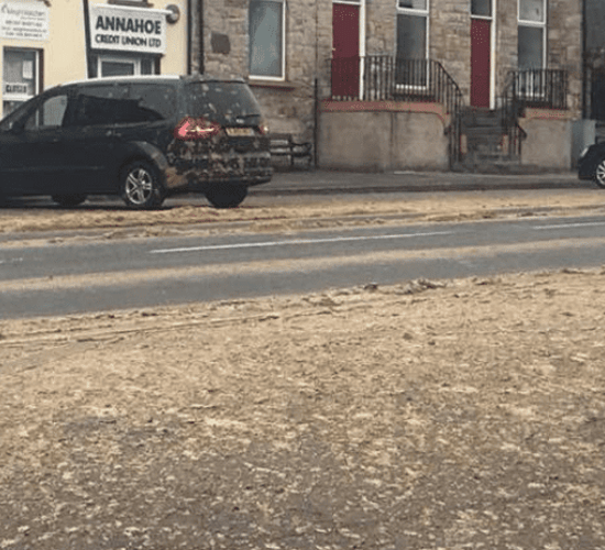 Overnight incident leaves town covered in 'slurry'