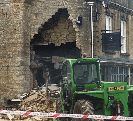 ATM ripped from shop wall using stolen telehandler