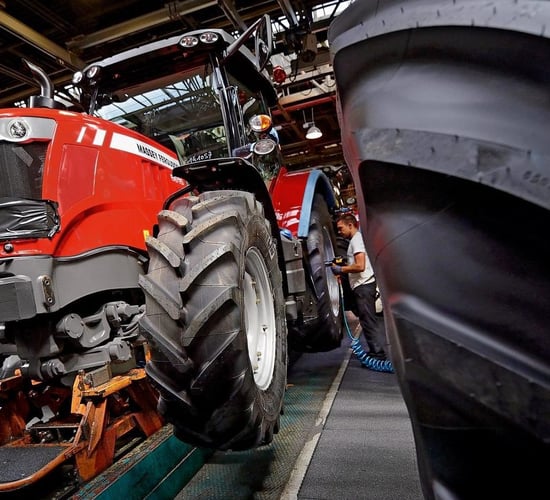 How many tractors were licensed in Ireland in August?