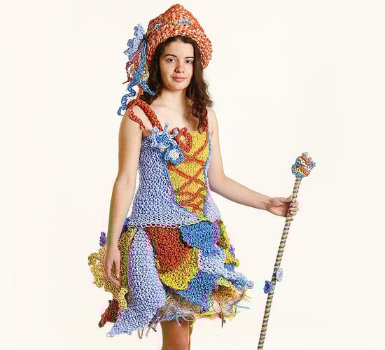 Meath student creates Junk Kouture dress from baling twine