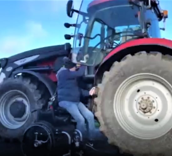 Tractor hoist gets paralysed farmer back in the driving seat