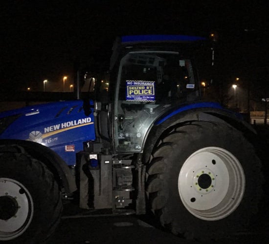 Police seize tractor...at drag race