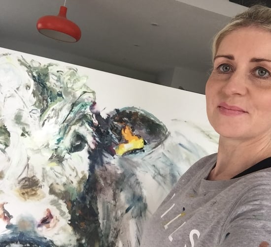 Captured moments as farm-inspired paintings go north