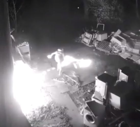 Arson attack on former farm 'backfires' badly