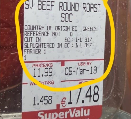 IFA calls out SuperValu on 'Greek beef' question