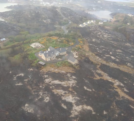 Air Corps called in to help tackle wildfire in Donegal