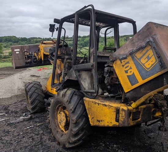 JCB burn-out prompts machinery fire warning