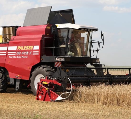 Gas-powered combine harvester hits the market
