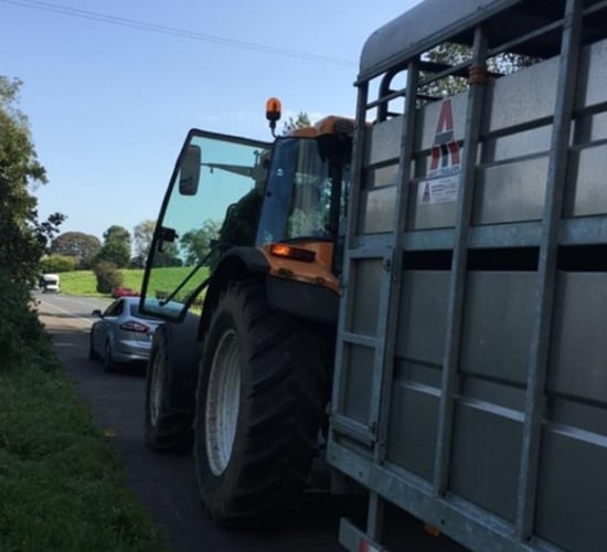 Checkpoint challenge for tractor driver on call