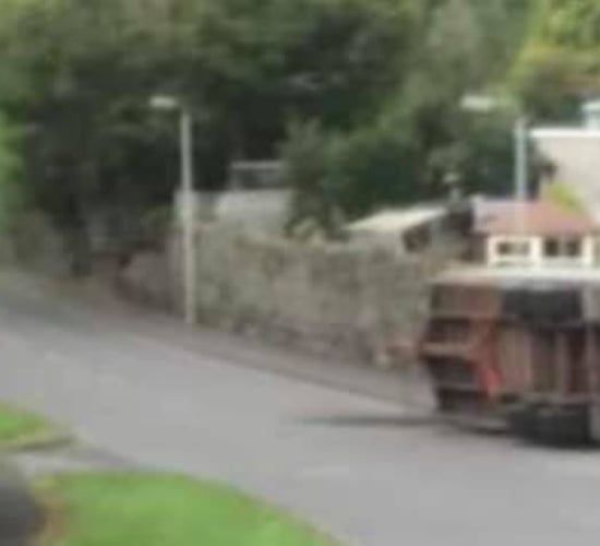Trailer carrying livestock overturns in Armagh