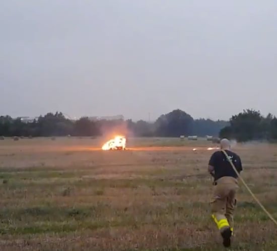 Firefighters tackle 'bale set alight' in Kingswood