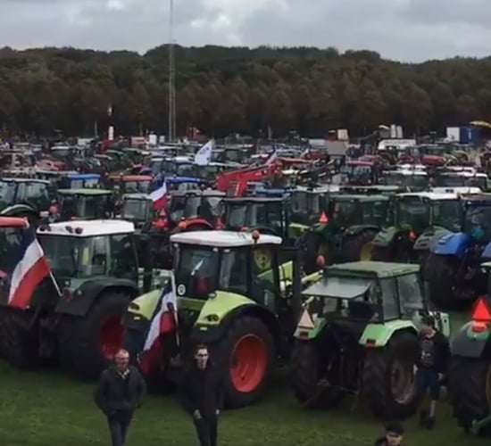 Around 400 tractors descend on Dutch capital to protest 'negative image'