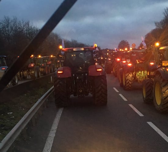 Video: French farmers take to cities to voice protest