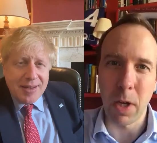 UK Prime Minister and Secretary for Health test positive for Covid-19