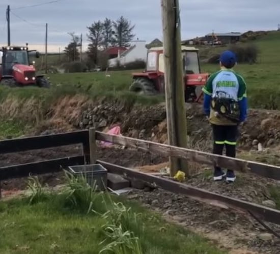 Local farmers ensure birthday to remember for lucky tractor-mad lad