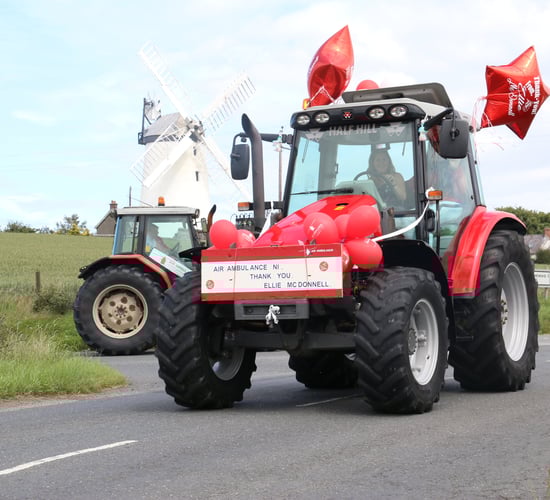 Post-lockdown tractor run raises £9,000 for Air Ambulance NI