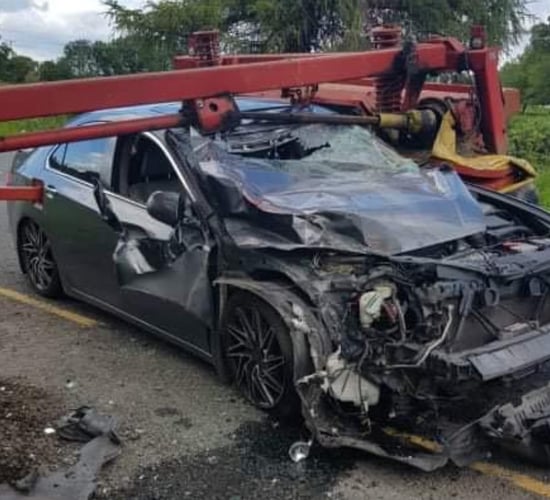 Man taken to hospital after collision with tractor and mower