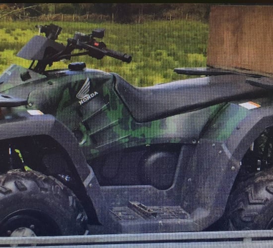 Appeal for assistance of public following theft of quads