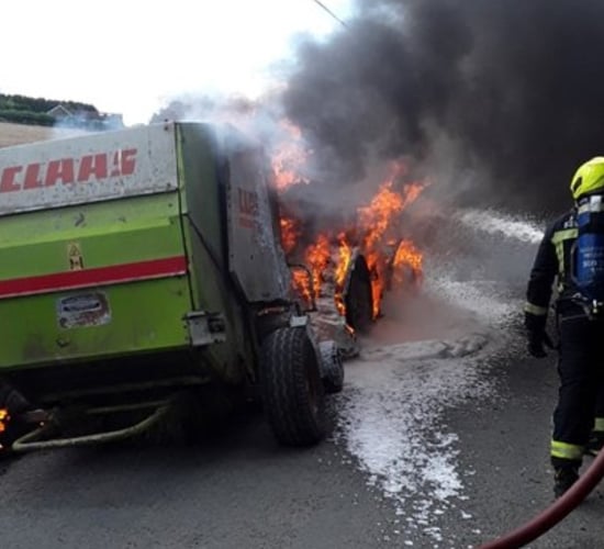Tractor and baler go up in smoke in Wicklow