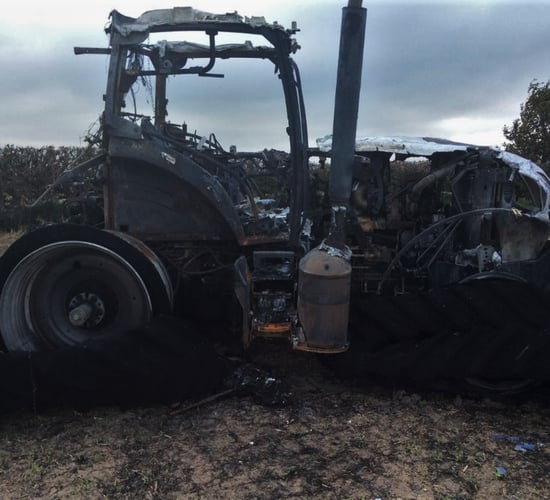 Cost of tractor fires soars to £19 million in the UK