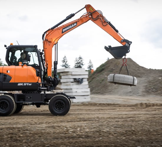 Rock and 'roll': Doosan unveils new wheeled excavator
