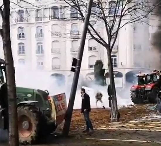 French farmers take to the streets of Clermont Ferrand to protest 'fertiliser tax'