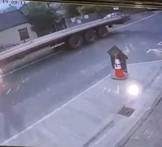 Car occupants injured after trailer disconnects from tractor