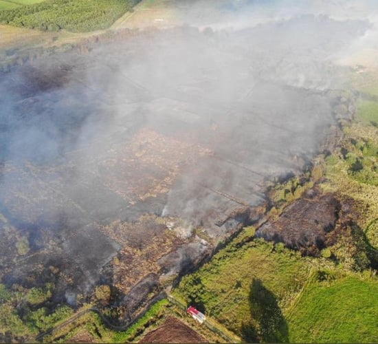 Pics: Emergency services tackle 2 large gorse fires