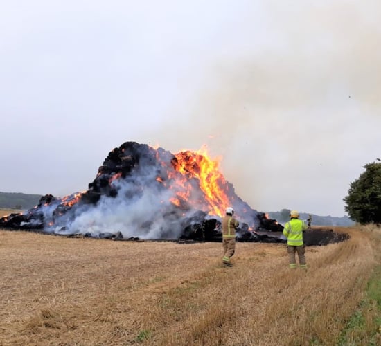 Investigation launched after 600 bales go up in smoke in UK