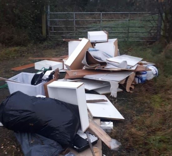 Gardaí seek info after kitchen dumped at rural spot