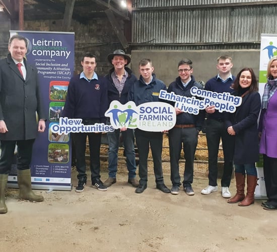 Donegal farmer showcases social farming benefits to McConalogue