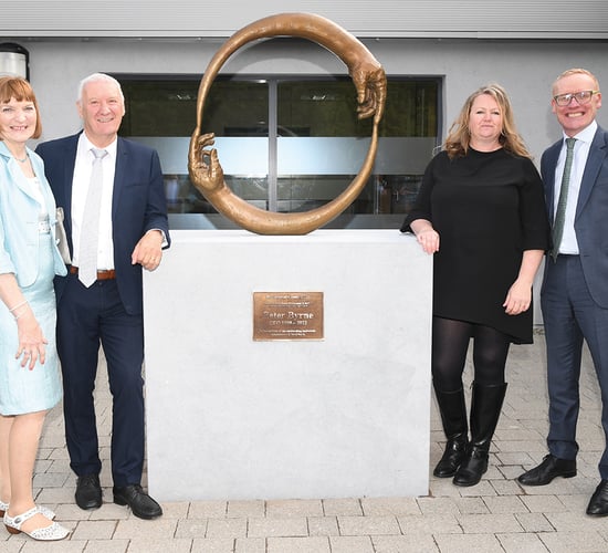 Symbolic presentation to retiring CEO of FRS Network