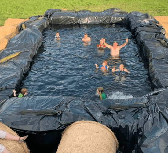Carnaross farmer builds 40ft swimming pool with silage cover