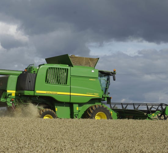 John Deere self-propelled  combines celebrate 75 years